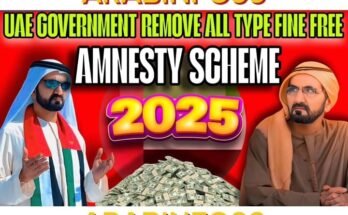 UAE Amnesty Scheme 2025 Remove All Types Fines For Free By ARABINFO99